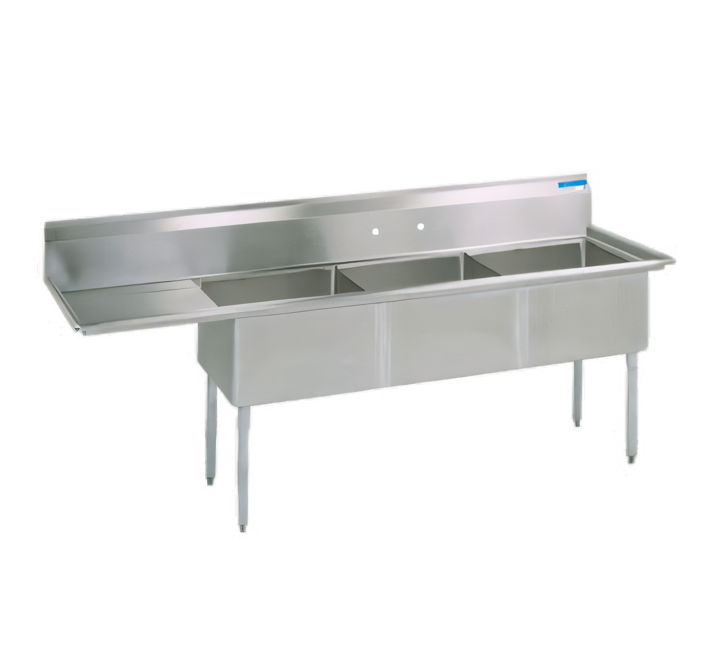 BK Resources BKS-3-18-12-18LS Compartment Sinks - BKS-3-18-12-18LS