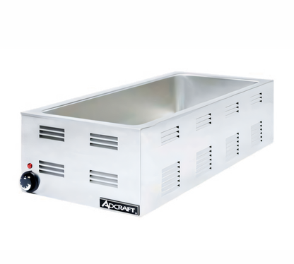 Structural Concepts Admiral Craft 4/3 Size Countertop Wet Food Warmer Base, 1500W, Stainless Steel - FW-1500W