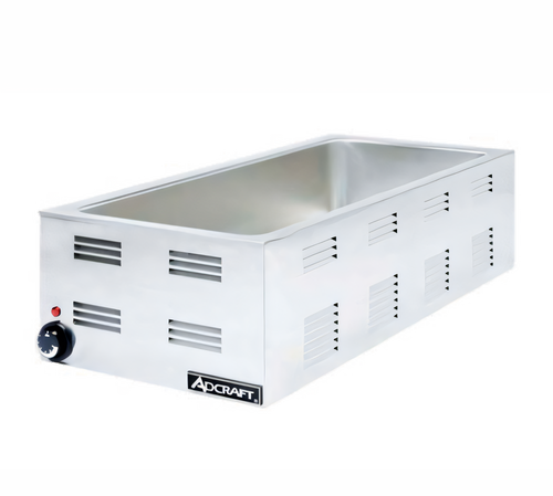 Structural Concepts Admiral Craft 4/3 Size Countertop Wet Food Warmer Base, 1500W, Stainless Steel - FW-1500W