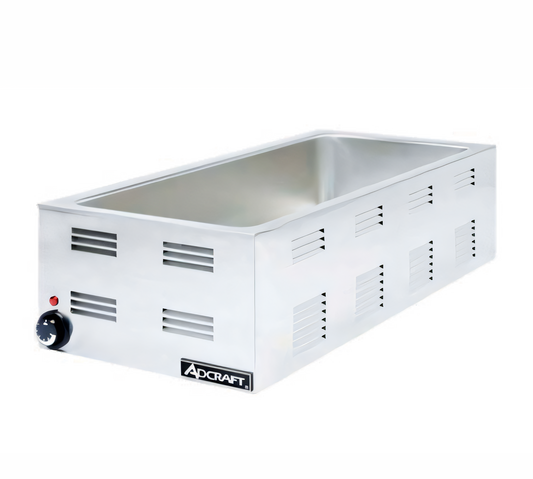 Structural Concepts Admiral Craft 4/3 Size Countertop Wet Food Warmer Base, 1500W, Stainless Steel - FW-1500W