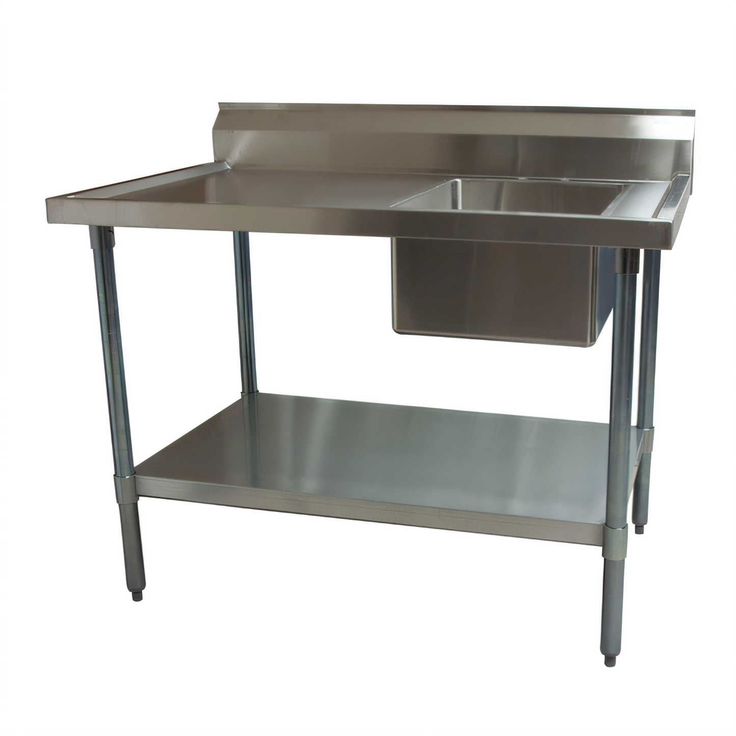 BK Resources BKMPT-3048G-R Stainless Steel Prep Tables - BKMPT-3048G-R