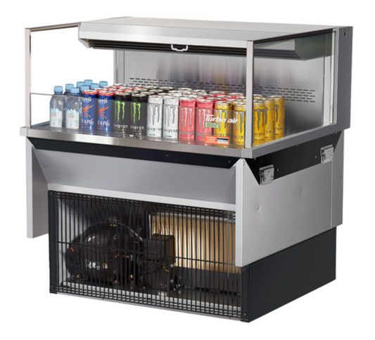 Turbo Air TOM-36L-UF-S-1SI-N Countertop Refrigerated Display Cases - TOM-36L-UF-S-1SI-N