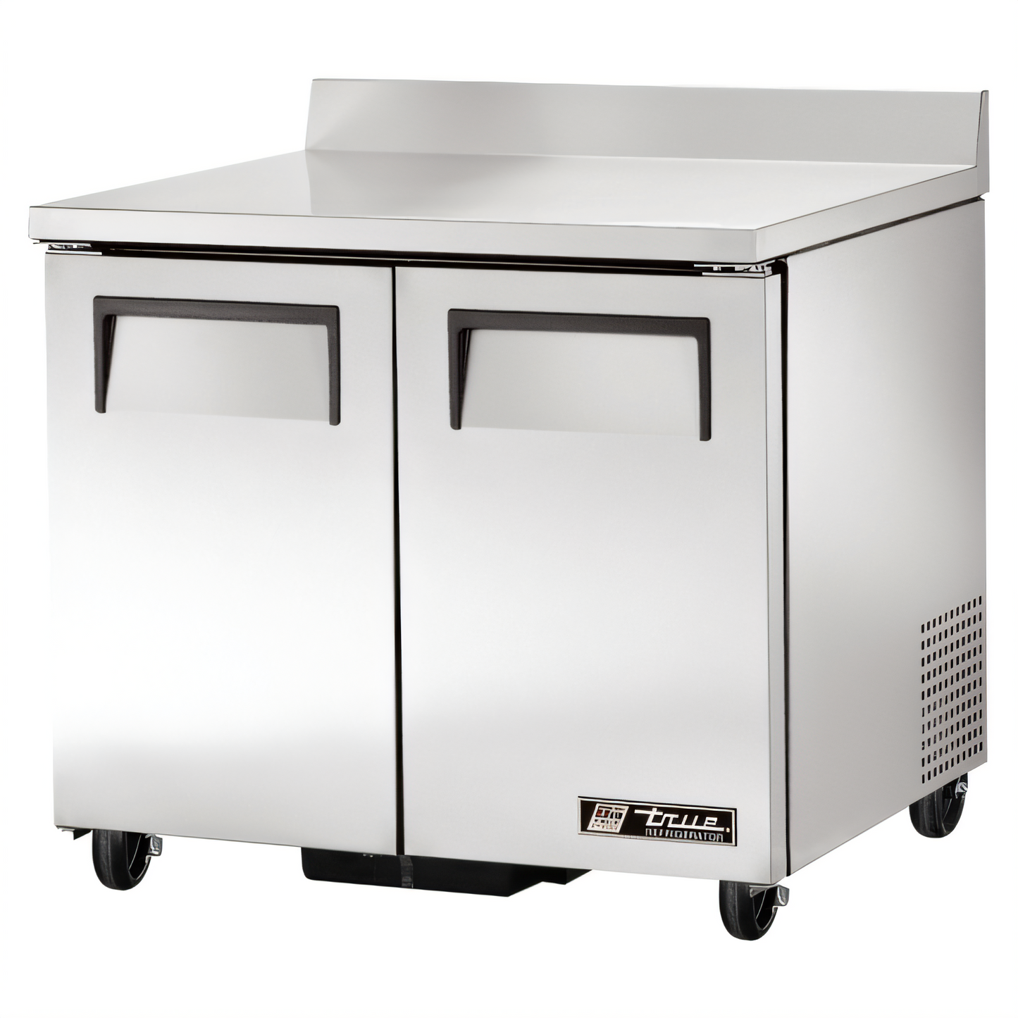 True Mfg True TWT-36-HC Two-Section 36-Inch Worktop Refrigerator with Rear-Mounted Self-Contained  - TWT-36-HC