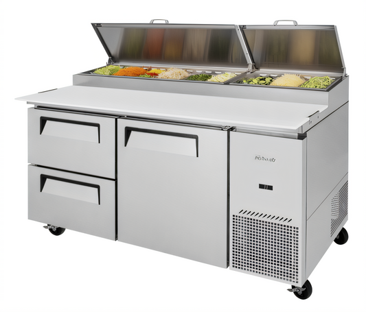 Turbo Air TPR-67SD-D2-N Super Deluxe Prep Tables - TPR-67SD-D2-N