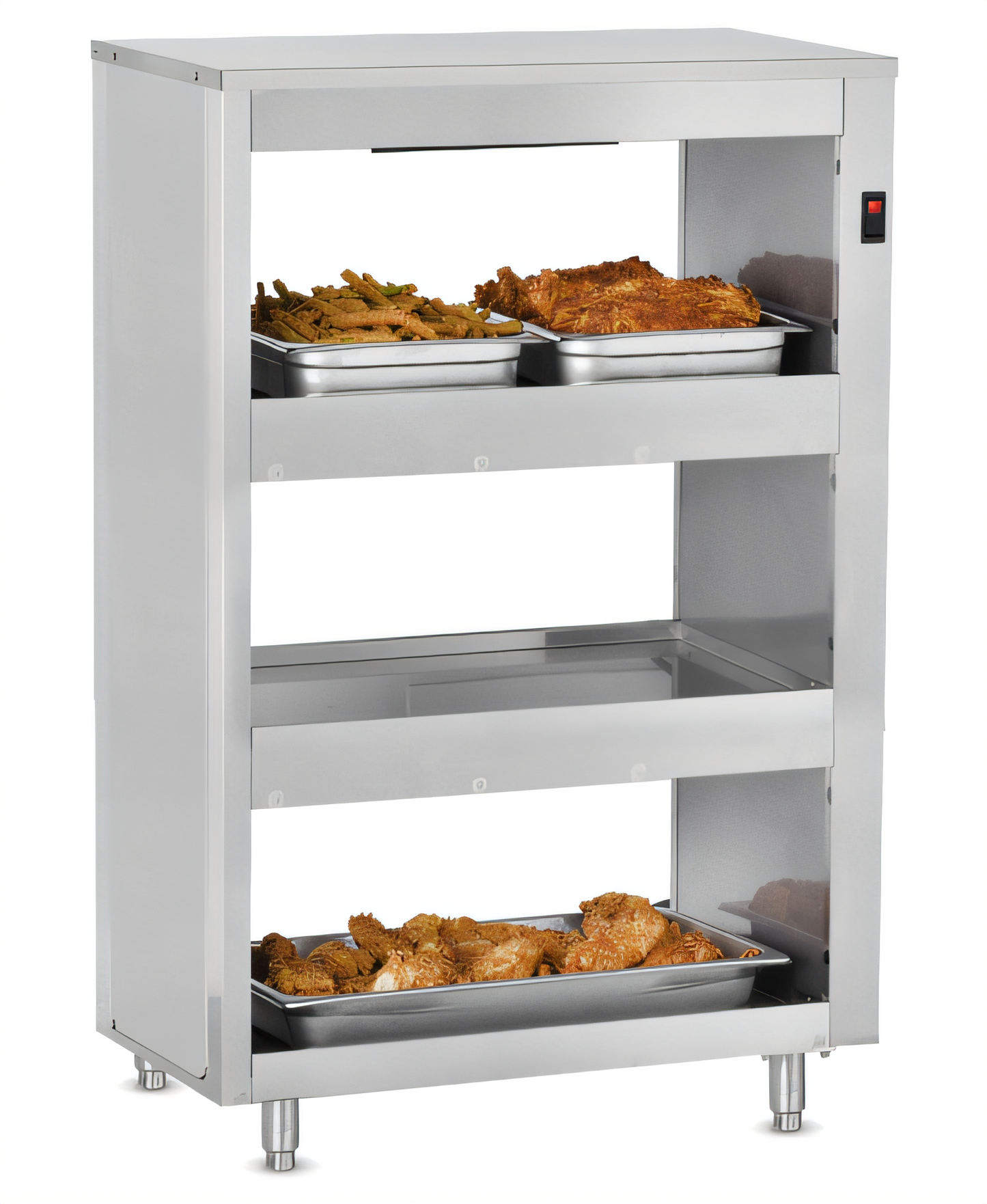 Infrared Heated 3-Tier Holding Shelf for (3) 12 x 20 Pans