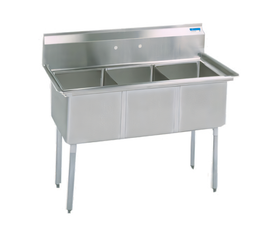 BK Resources BKS-3-18-12S Compartment Sinks - BKS-3-18-12S