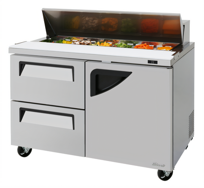 Turbo Air TST-48SD-D2R-N Super Deluxe Prep Tables - TST-48SD-D2R-N