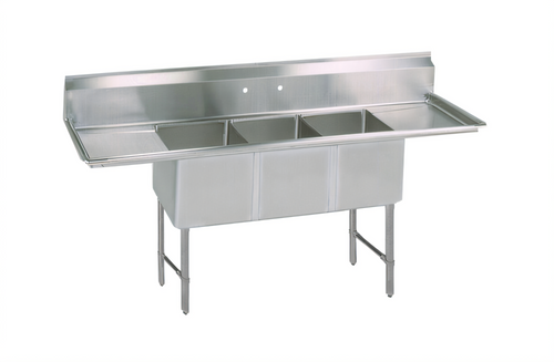 BK Resources BKS6-3-18-14-18TS Compartment Sinks - BKS6-3-18-14-18TS