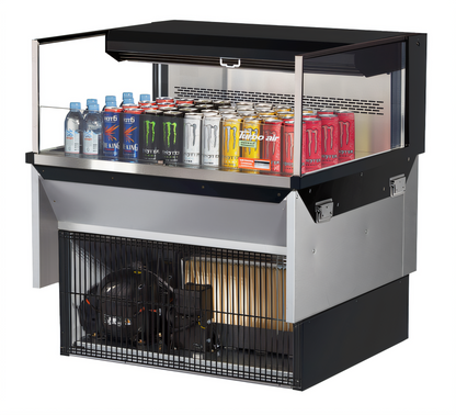 Turbo Air TOM-36L-UF-W(B)-1SI-N Countertop Refrigerated Display Cases - TOM-36L-UF-W(B)-1SI-N