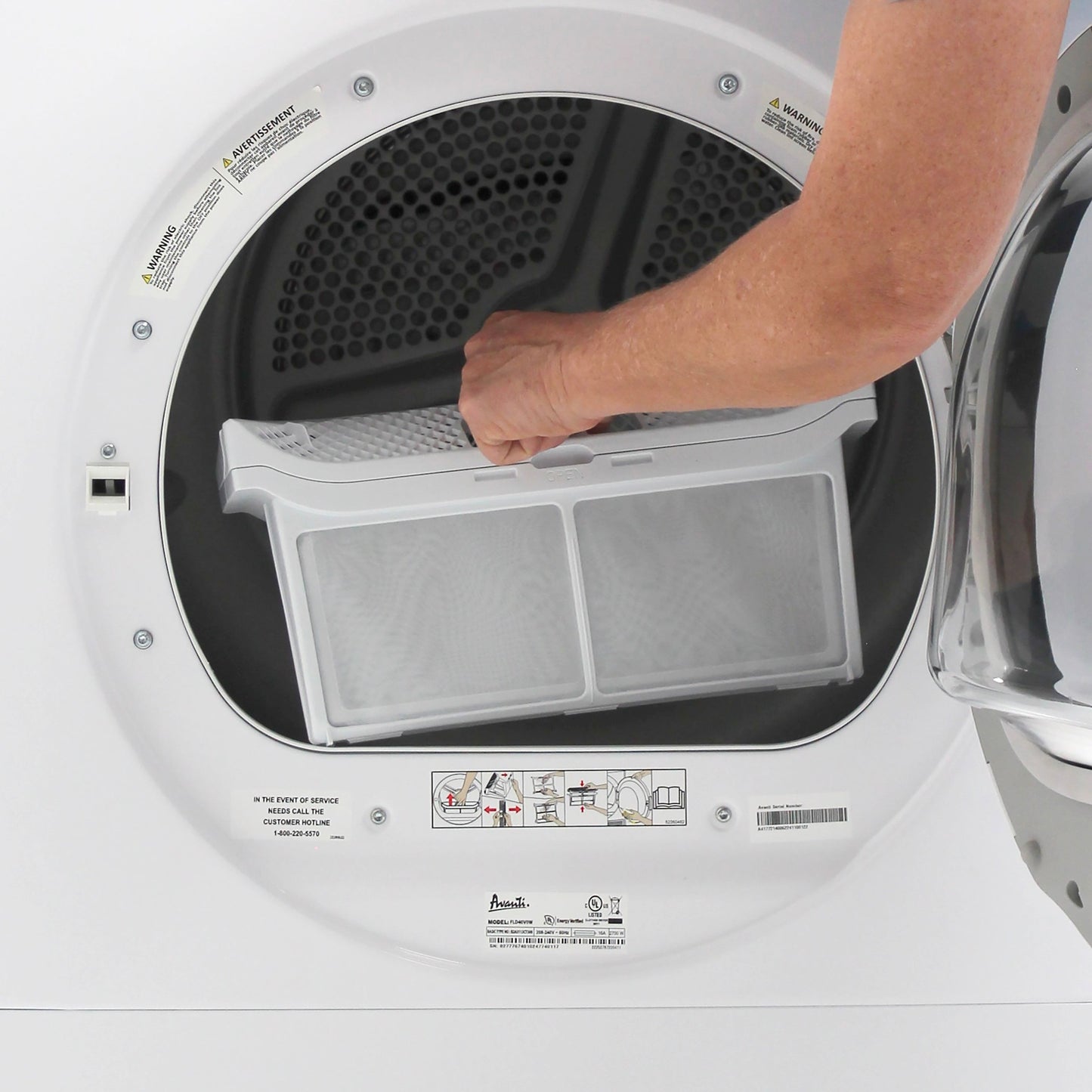 Avanti Front Load Clothes Dryer - FLD40V0W
