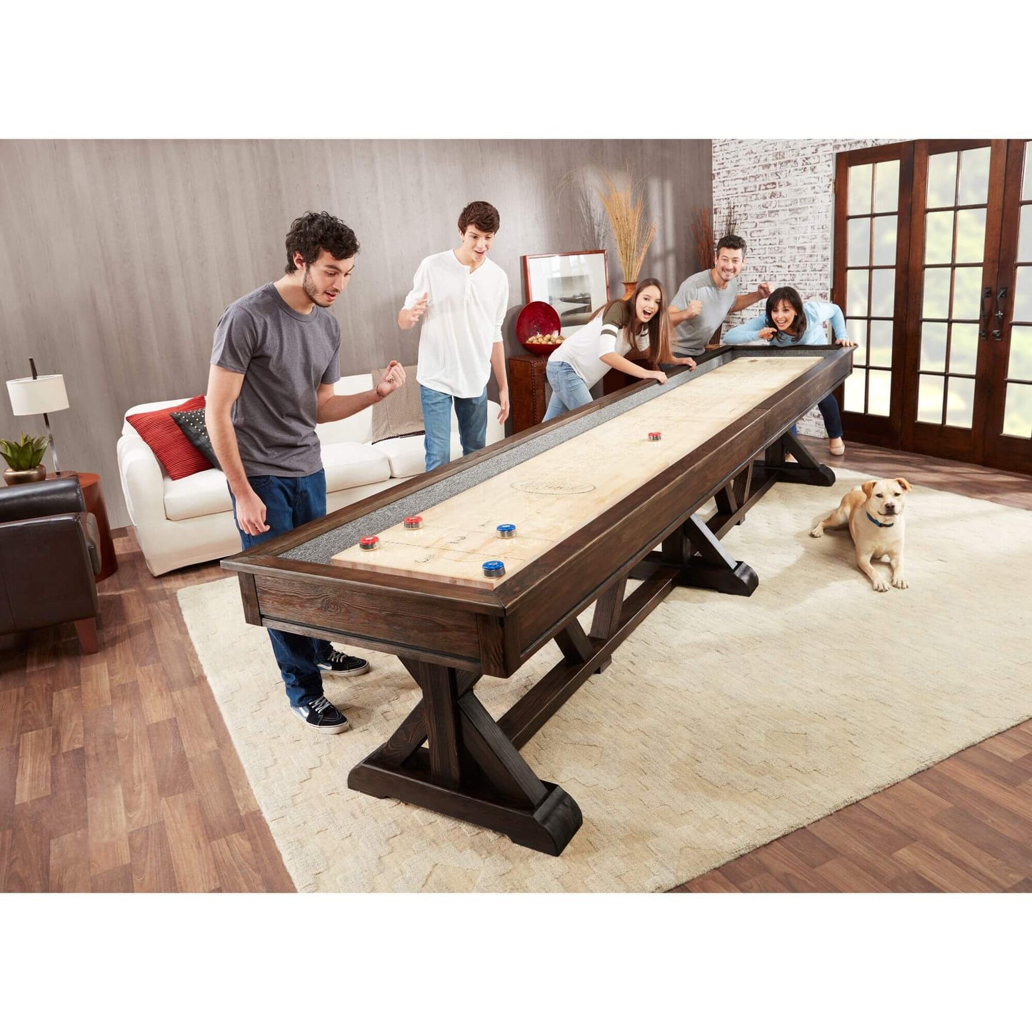 Playcraft Brazos River Pro-Style Shuffleboard Table in Black - SHBRRBLK12