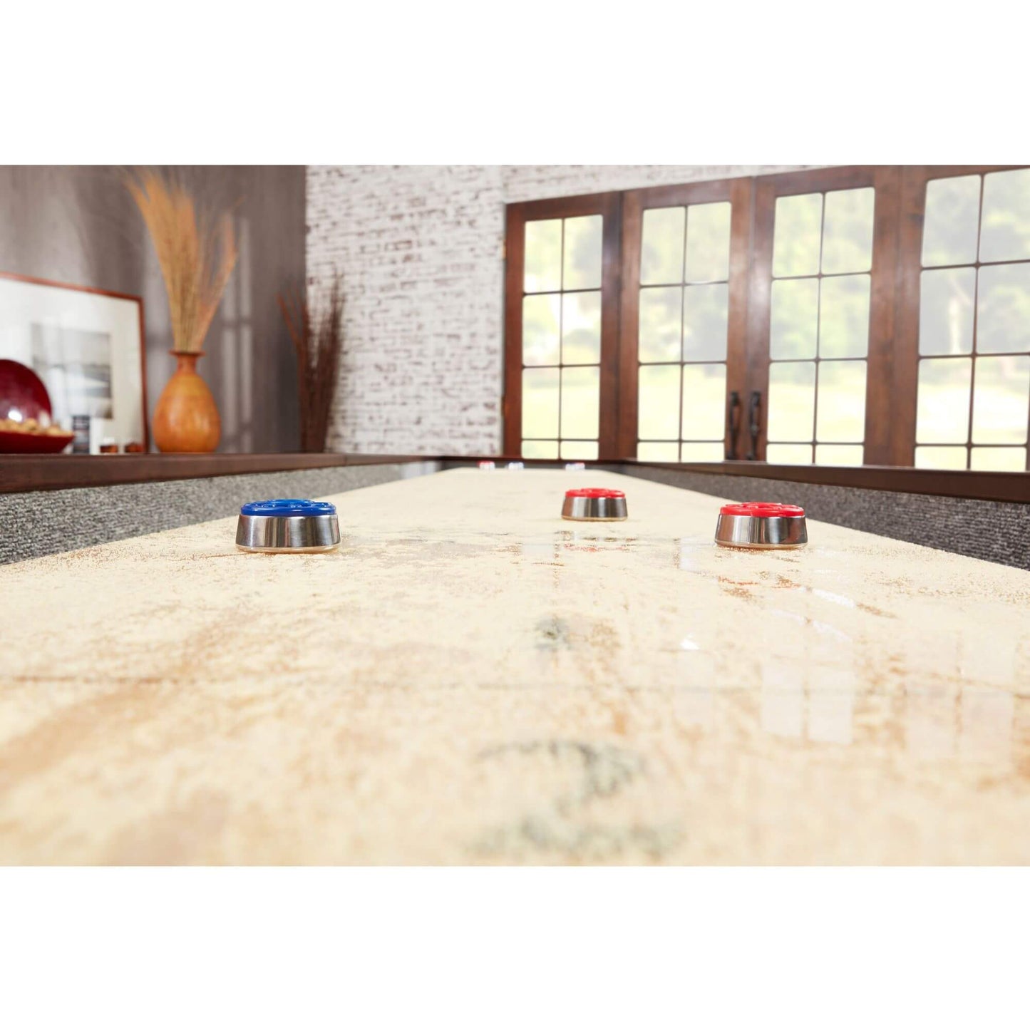 Playcraft Brazos River Pro-Style Shuffleboard Table in Gray - SHBRRWGY12