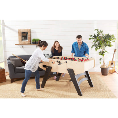 Playcraft Milan European Foosball Table Light Maple Finish - FBMILM