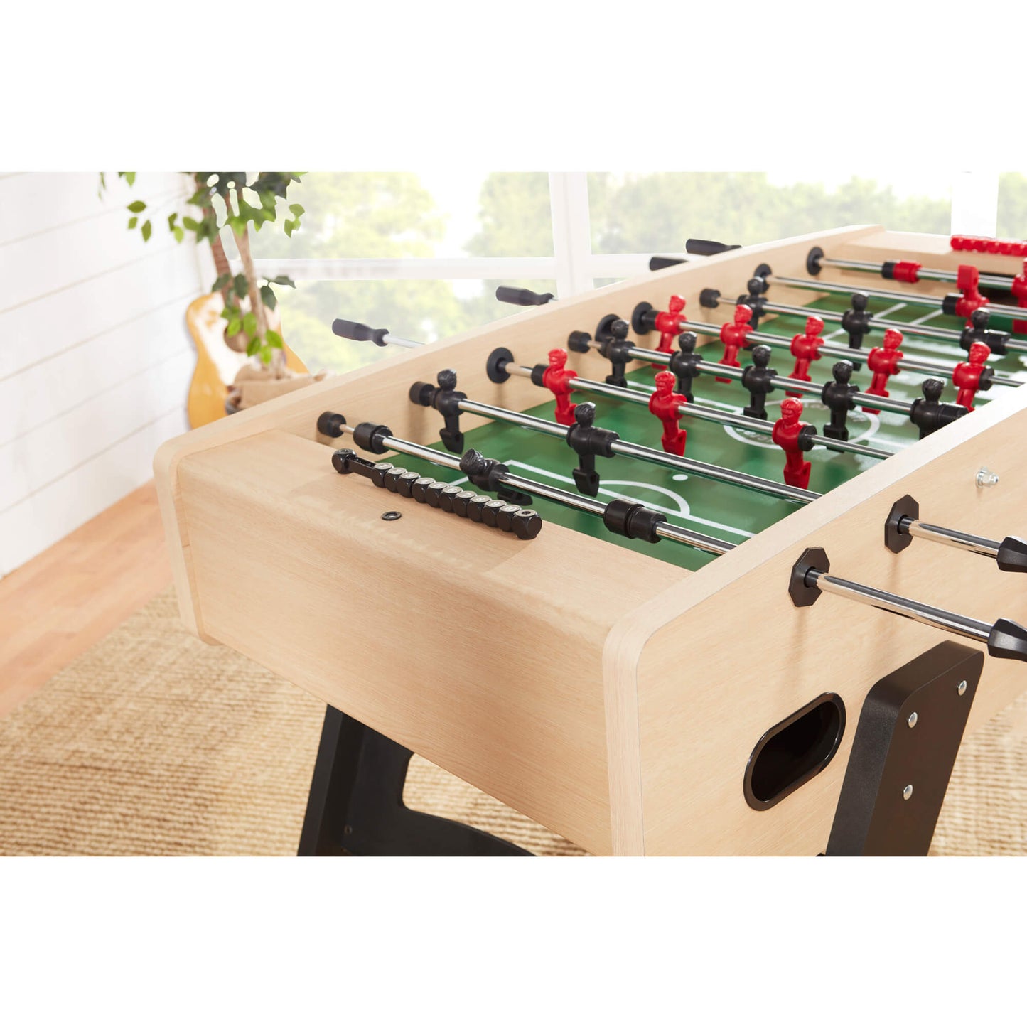 Playcraft Milan European Foosball Table Light Maple Finish - FBMILM