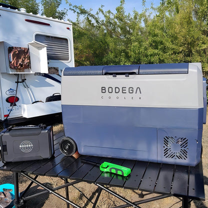 BODEGAcooler 12V Fridge 64qt/60L with Wheels Dual Zone T60