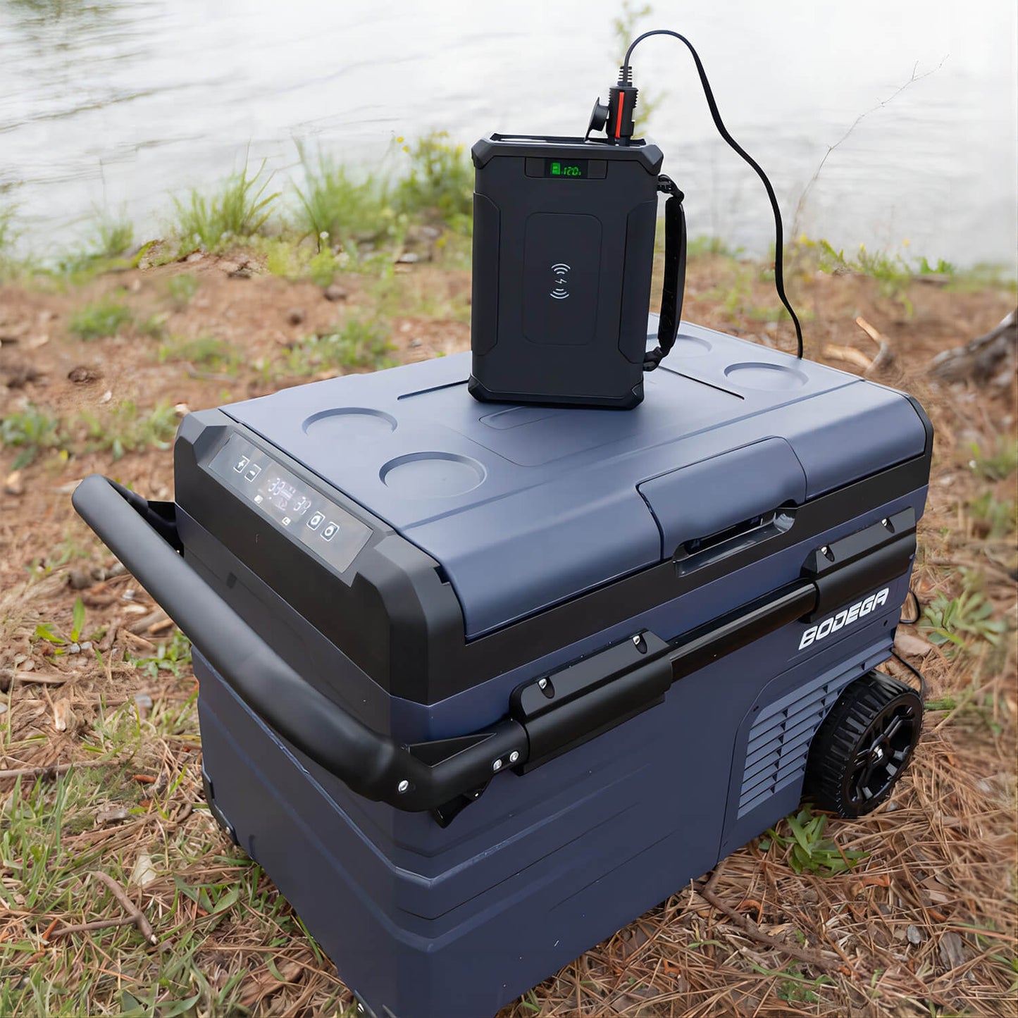 BODEGAcooler Portable Refrigerator 37qt/35L Dual Zone on Wheels  - TWW35