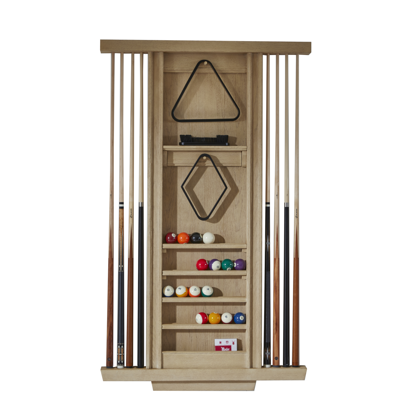 American Heritage Port Royal Cue Rack White Oak - PORTWALLRACK-WO