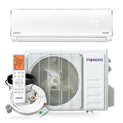 Pioneer Diamante Pro 18,000 BTU 21 SEER2 230V High-Wall Ductless Mini-Split Air Conditioner Inverter Heat Pump with 16 Ft. Kit - WYT018GLSI20RL