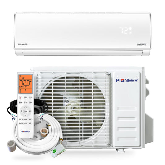 Pioneer Diamante Pro 24,000 BTU 21 SEER2 230V High-Wall Ductless Mini-Split Air Conditioner Inverter Heat Pump with 16 Ft. Kit - WYT024GLSI20RL
