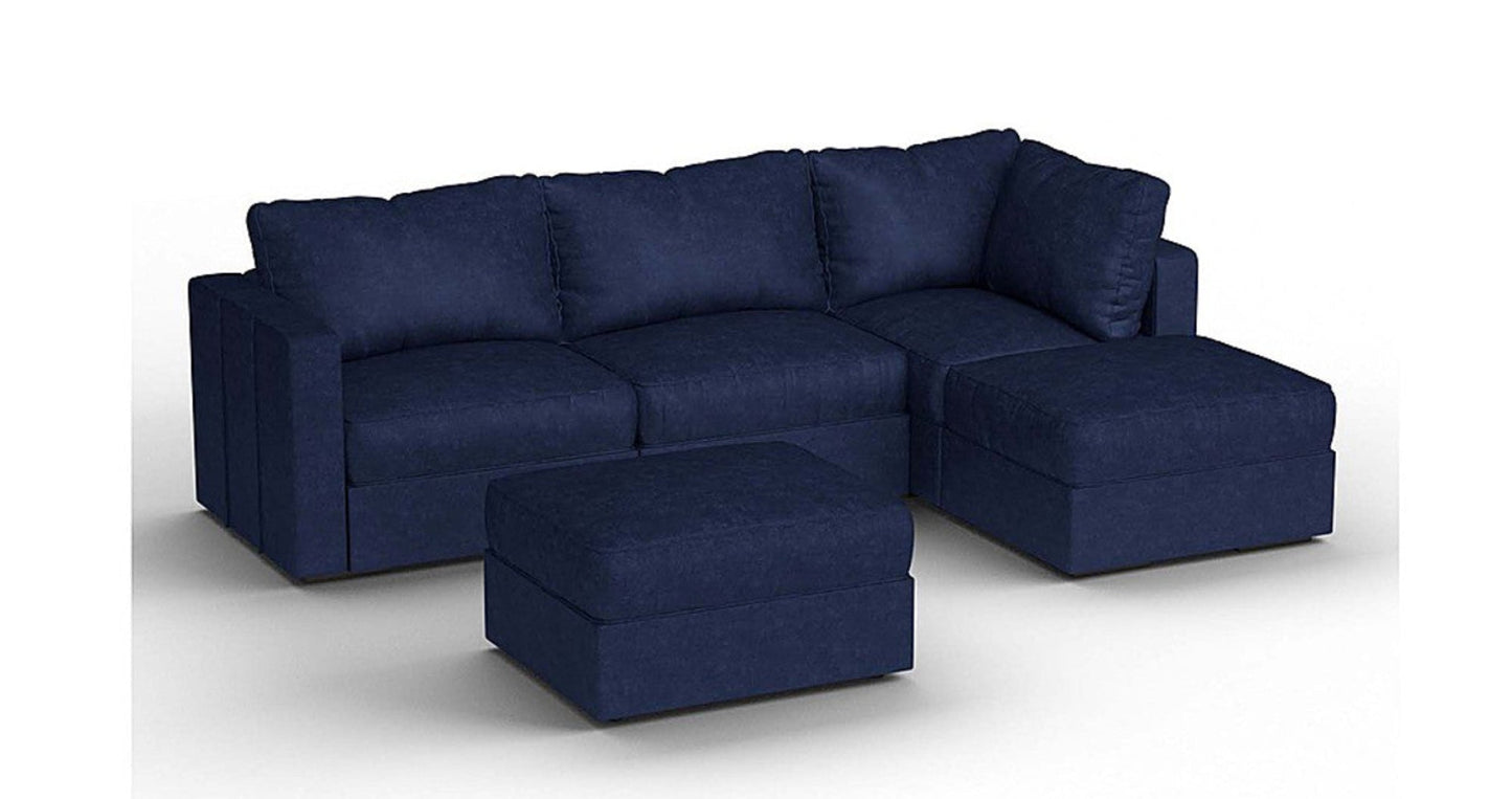 Lovesac – 5 Seats + 5 Sides Corded Velvet &amp; Standard Foam – Sapphire Navy - 1772608792679_955