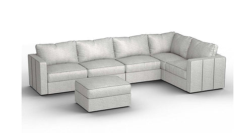 Lovesac – 6 Seats + 8 Sides Luxe Chenille &amp; Standard Foam – Tonal Sterling - SKU_1772863264147_304