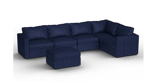 Lovesac – 6 Seats + 8 Sides Corded Velvet & Standard Foam – Sapphire Navy - 1761207923806_283