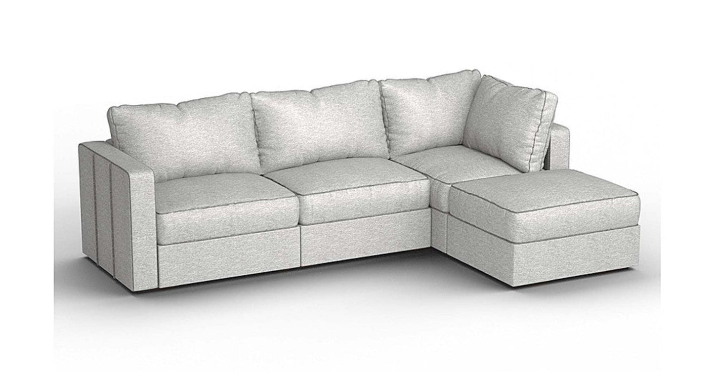 Lovesac – 4 Seats + 5 Sides Luxe Chenille &amp; Lovesoft – Tonal Sterling - 1772602997058_215
