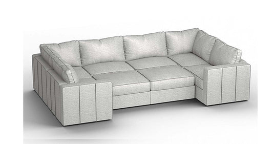 Lovesac – 8 Seats + 10 Sides Luxe Chenille &amp; Lovesoft – Tonal Sterling - 1772603046001_282