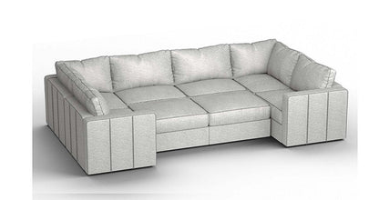 Lovesac – 8 Seats + 10 Sides Luxe Chenille &amp; Lovesoft – Tonal Sterling - 1772603046001_282