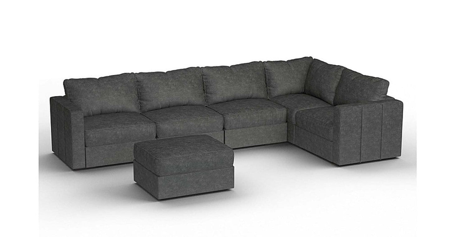 Lovesac – 6 Seats + 8 Sides Corded Velvet &amp; Lovesoft – Charcoal Grey - 1772604939081_11