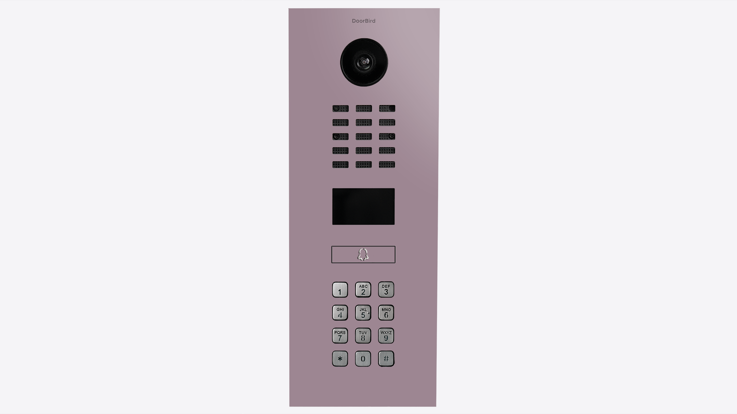 DoorBird D2101KV IP Video Intercom, 1 Call Button in Pastel Violet, RAL 4009