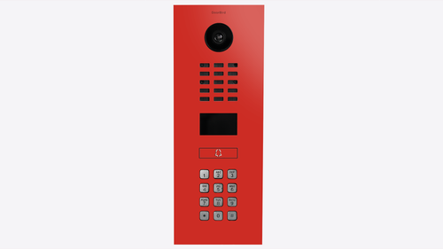 DoorBird D2101KV IP Video Intercom, 1 Call Button in Pure Red, RAL 3028