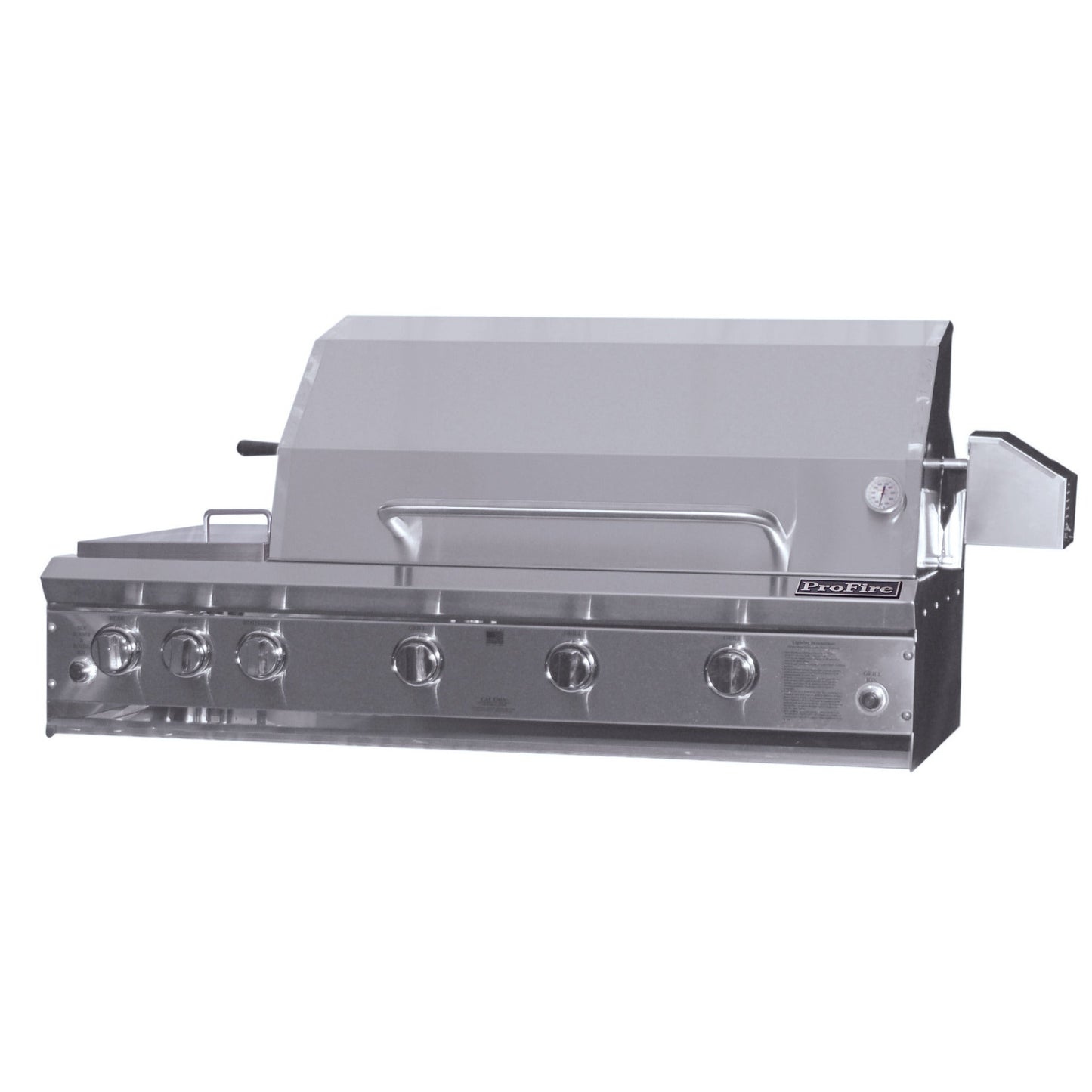 ProFire Briquette Series 48-Inch Built-In Grill Head With Rotisserie & Double Side Burner - BQPF48RS-P
