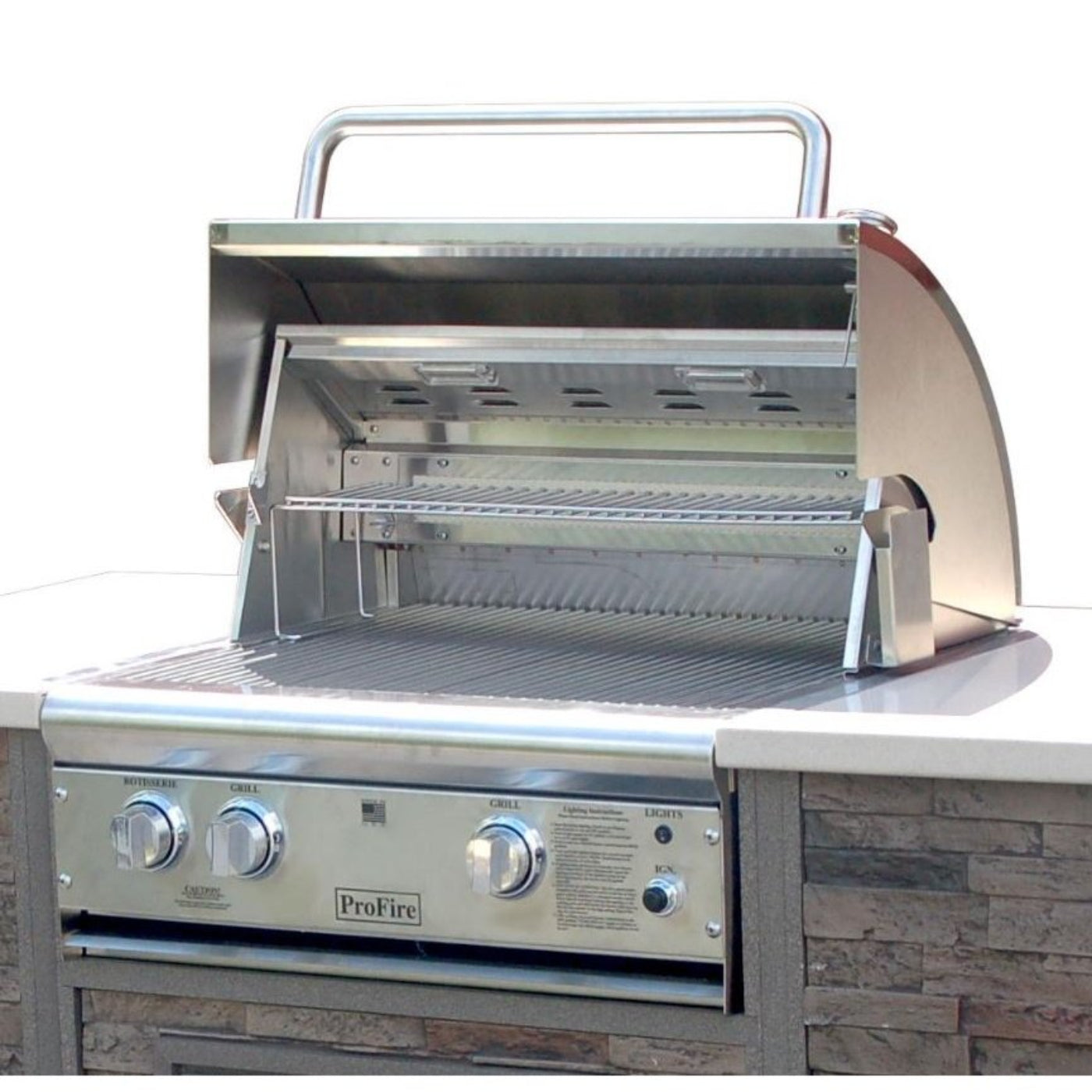 ProFire Deluxe Briquette Series 27-Inch Built-In Infrared Hybrid Grill - BQDLX27GIH-P