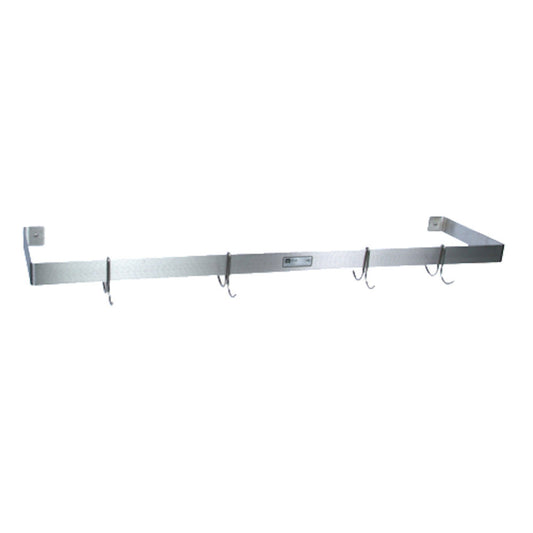 John Boos PRW14 Wall Mount 96" Single Bar Pot Rack - JBPRW14