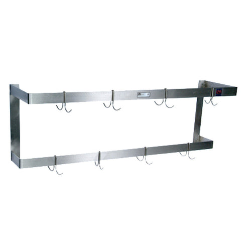 John Boos PRW22 Wall Mount 60" Double Bar Pot Rack - JBPRW22