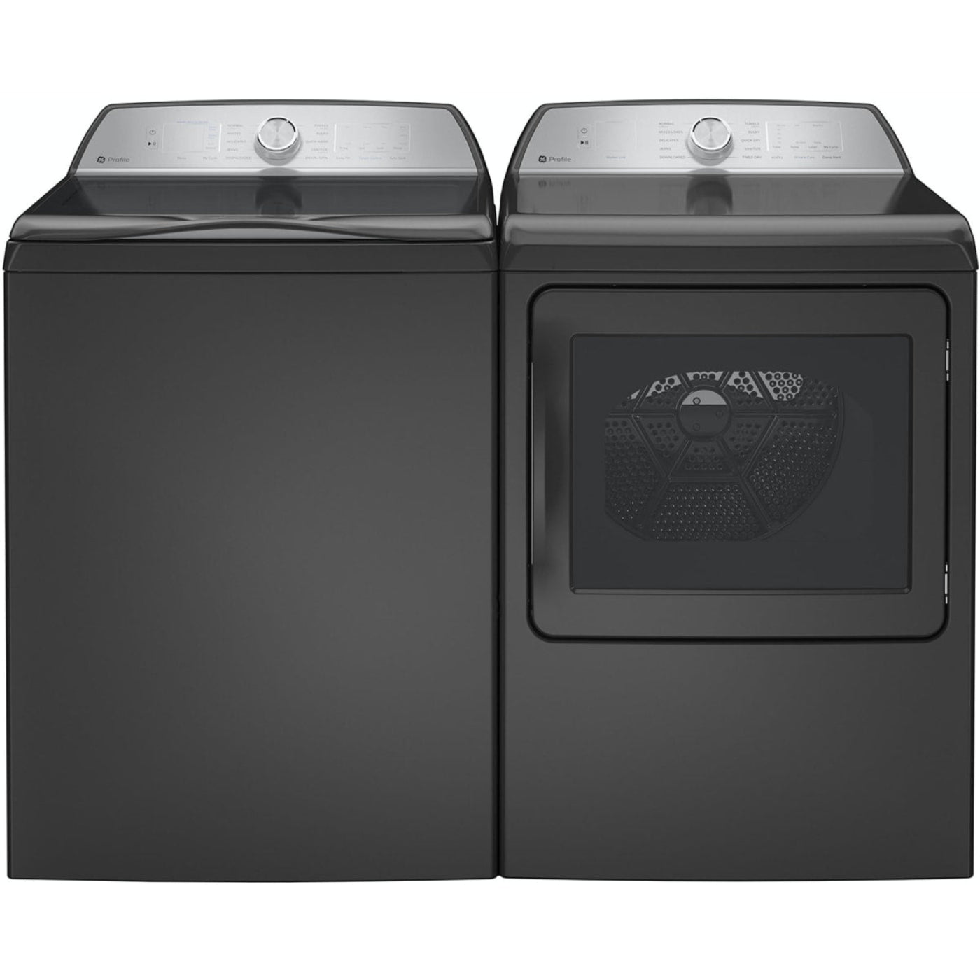 GE Appliances Profile 28 Inch Top Load Smart Washer & GE Profile 27 Inch Electric Dryer - PTW605BPRDG