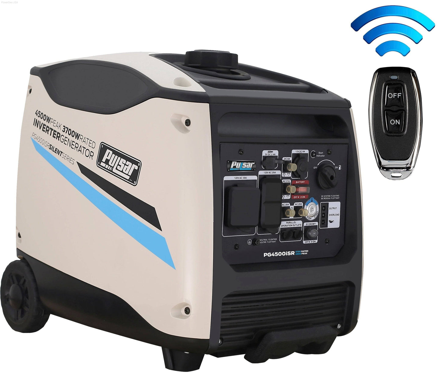 Aurora Generators Pulsar PG4500iSR Inverter 4500W Generator, RATED 3700W | Gas Generators - PowerGen USA - PG4500iSR