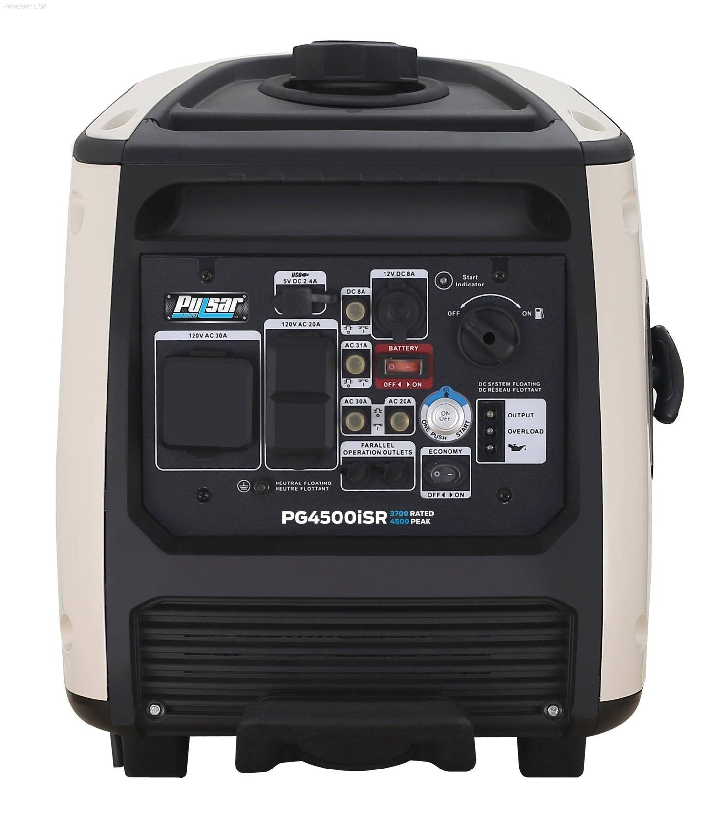 Aurora Generators Pulsar PG4500iSR Inverter 4500W Generator, RATED 3700W | Gas Generators - PowerGen USA - PG4500iSR