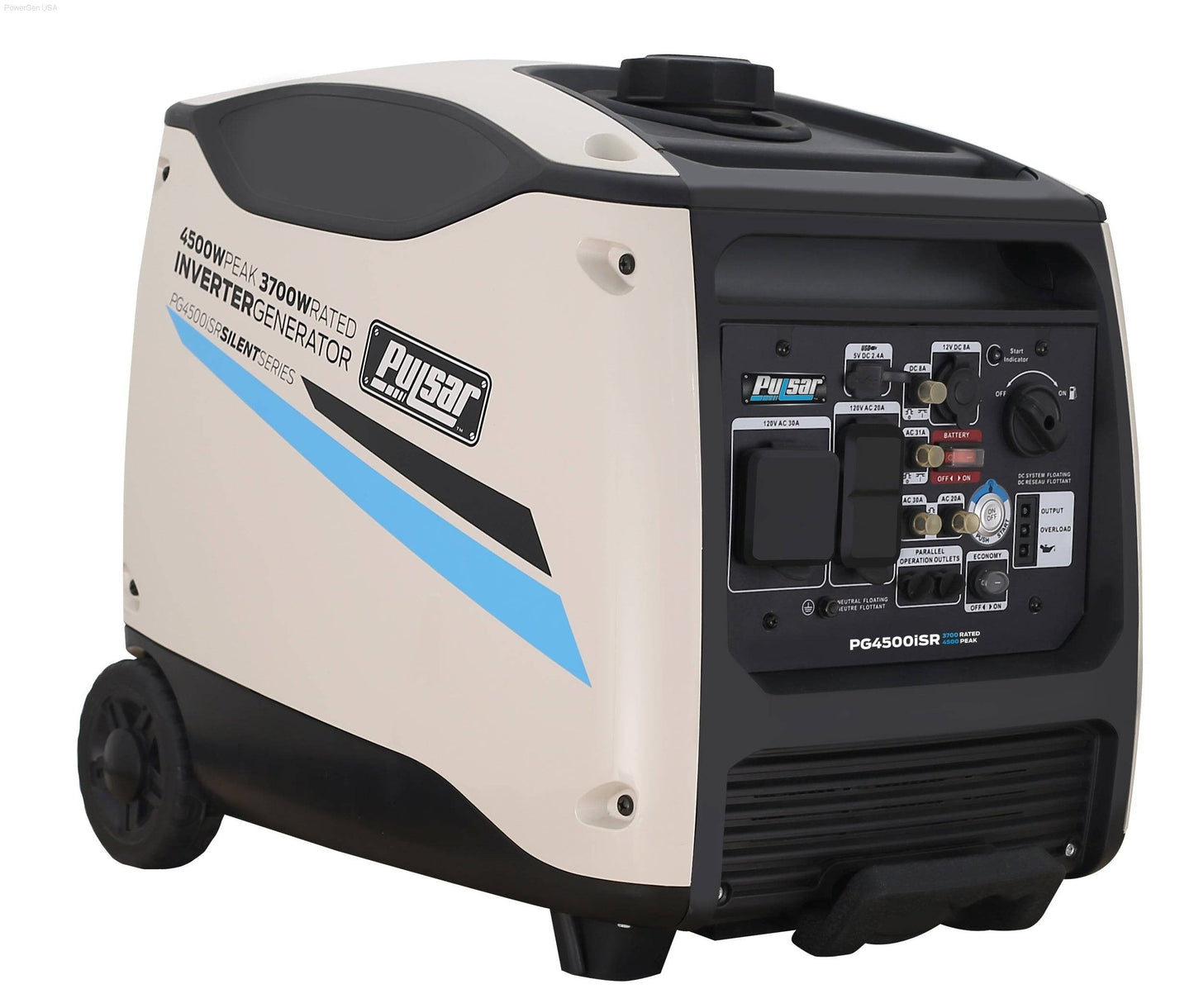 Aurora Generators Pulsar PG4500iSR Inverter 4500W Generator, RATED 3700W | Gas Generators - PowerGen USA - PG4500iSR