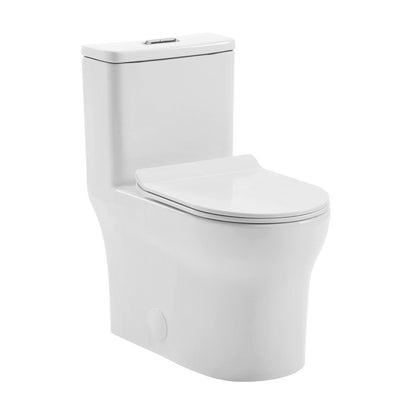 Swiss Madison Burdon One Piece Square Toilet Dual Flush 1.1/1.6 gpf (6-Pack) - SM-1T111-6