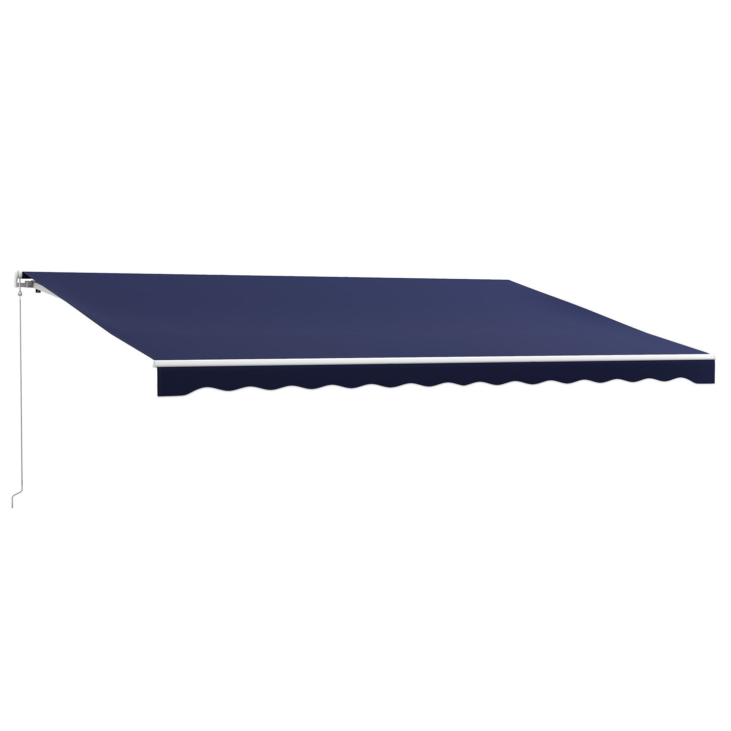 16' x 10' Electric Retractable Awning with Remote & Crank Handle, Blue