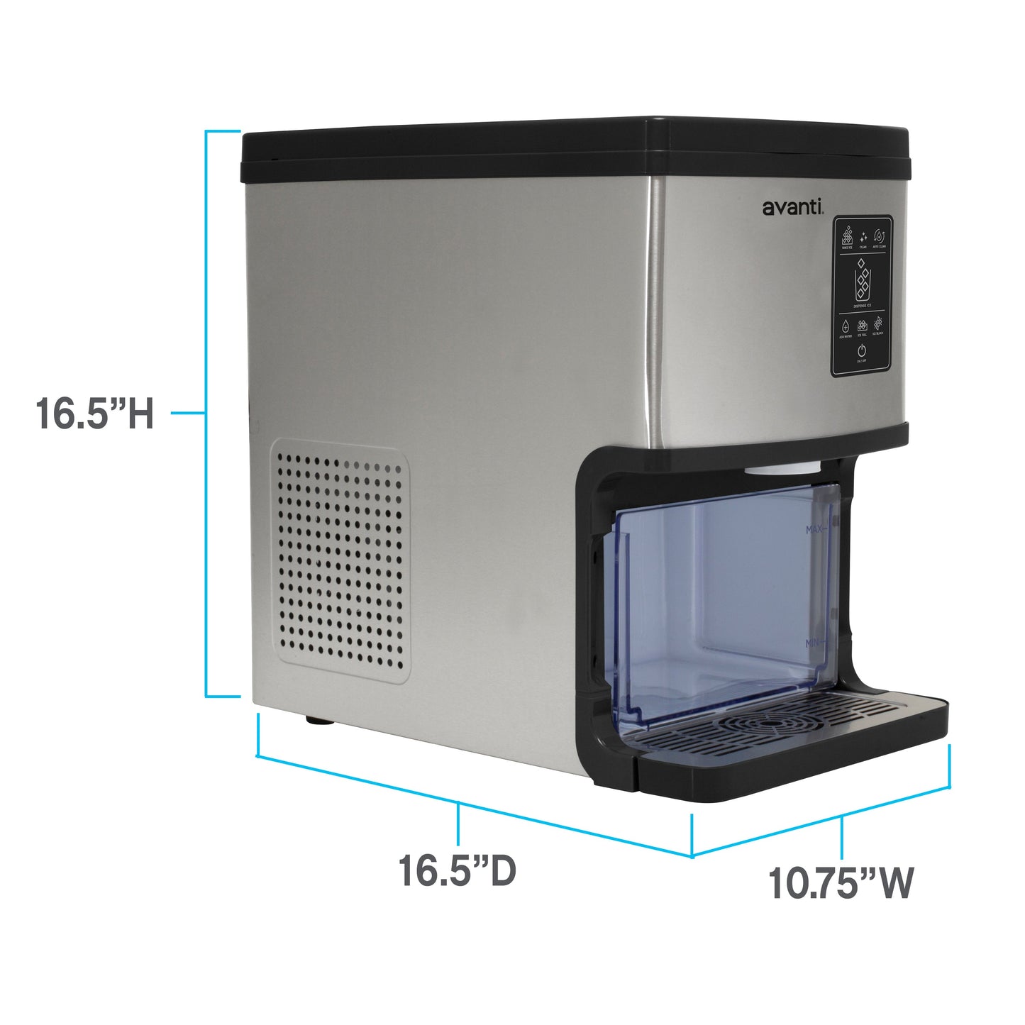 Avanti Digital Nugget Ice Maker with Dispenser - NIMDTS3326S-IS
