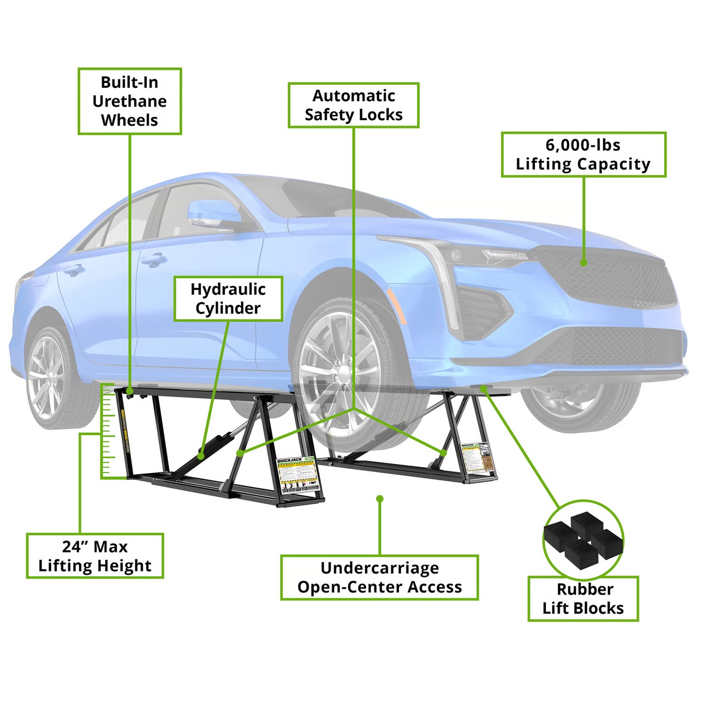 6000TL 6,000-lb. Portable Car Lift Standard Frame