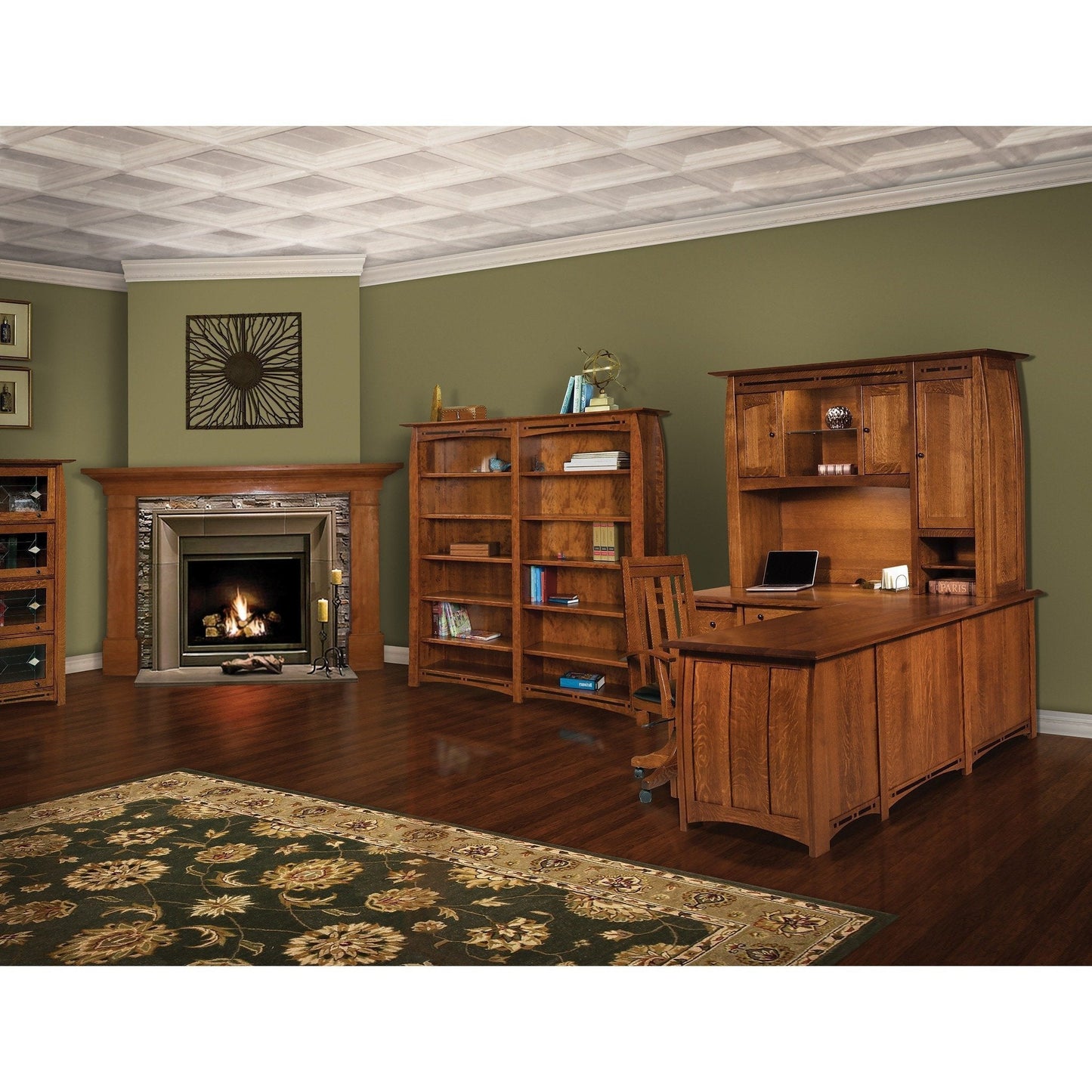 QW Amish Boulder Creek Lateral File with Optional Hutch - 639V-FVL-2144-BC