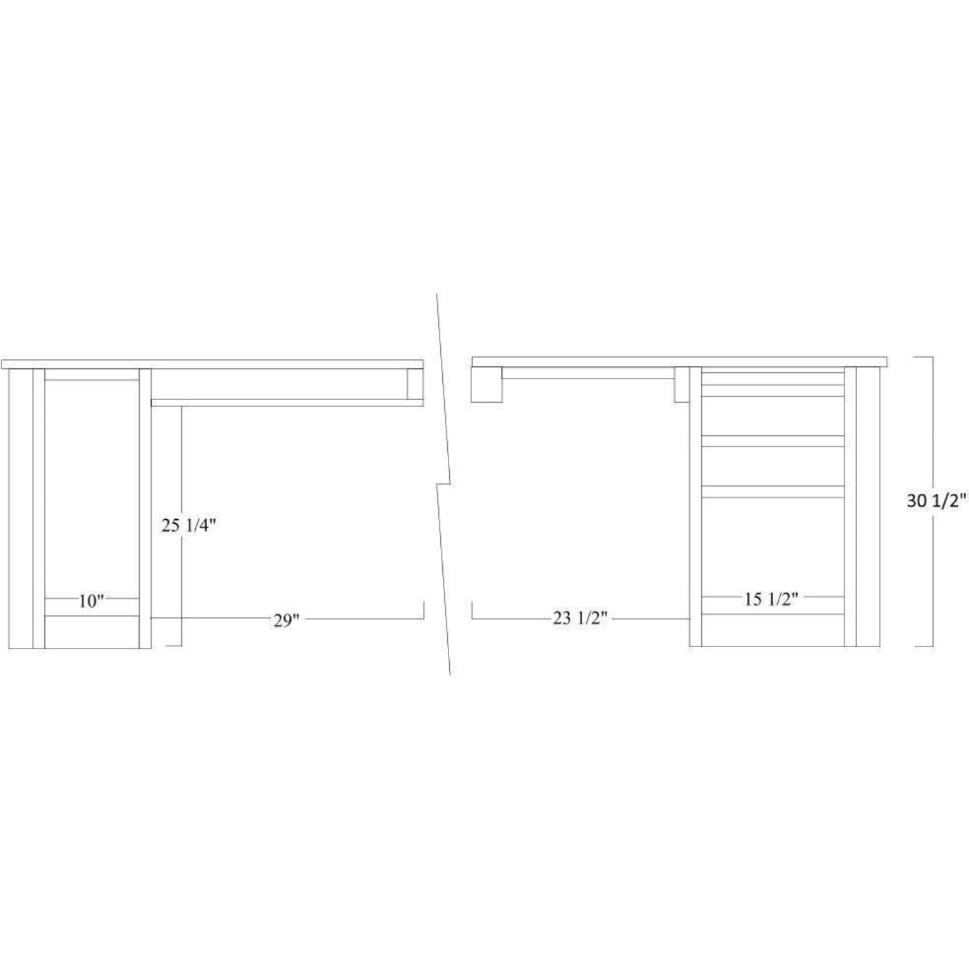 QW Amish Buckingham 68" Corner Desk w/ Optional Hutch - 450C-BUC-102-RP8