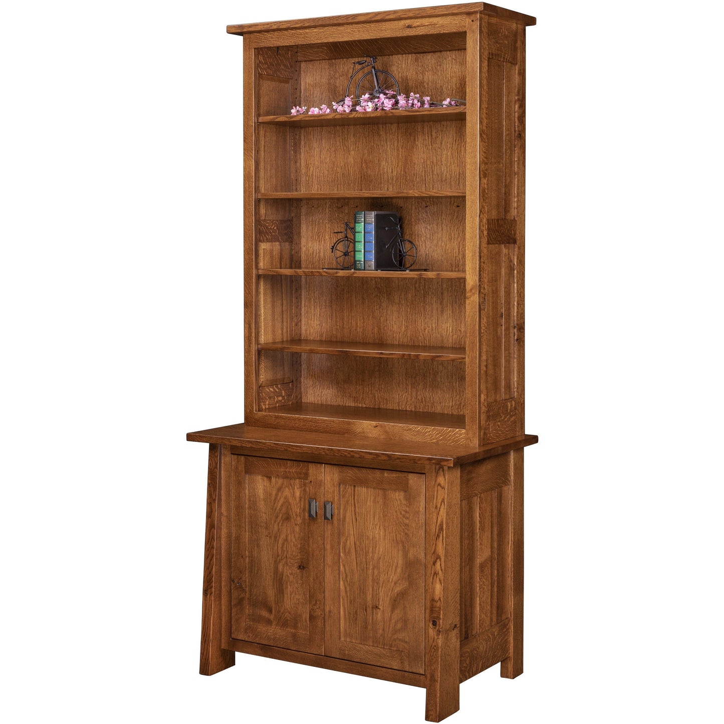 QW Amish Freemont Mission 2 Door Cabinet with Optional Hutch - 126N-FM-4021-D2