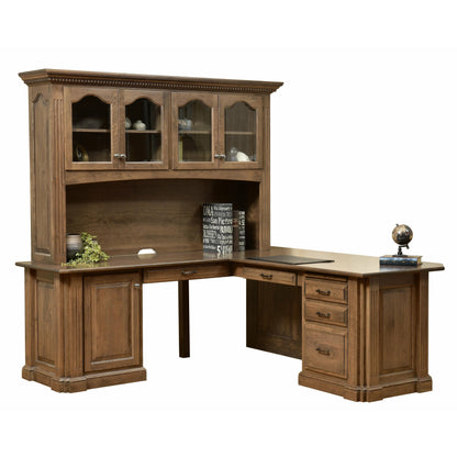 QW Amish Signature Corner Desk with Optional Hutch - 450C-SIG-1702-RP8
