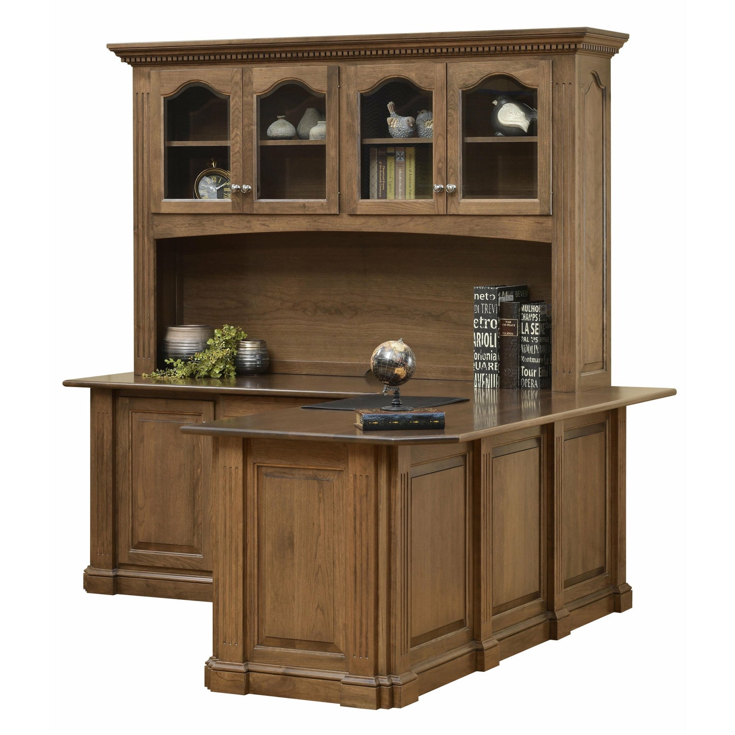 QW Amish Signature Corner Desk with Optional Hutch - 450C-SIG-1702-RP8