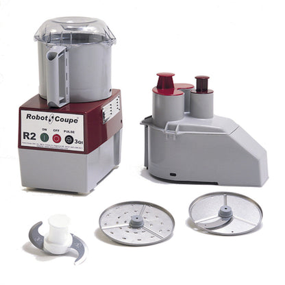 Robot Coupe R2N Combination Continuous Feed Food Processor with 3 Qt. Gray Bowl - RCR2N